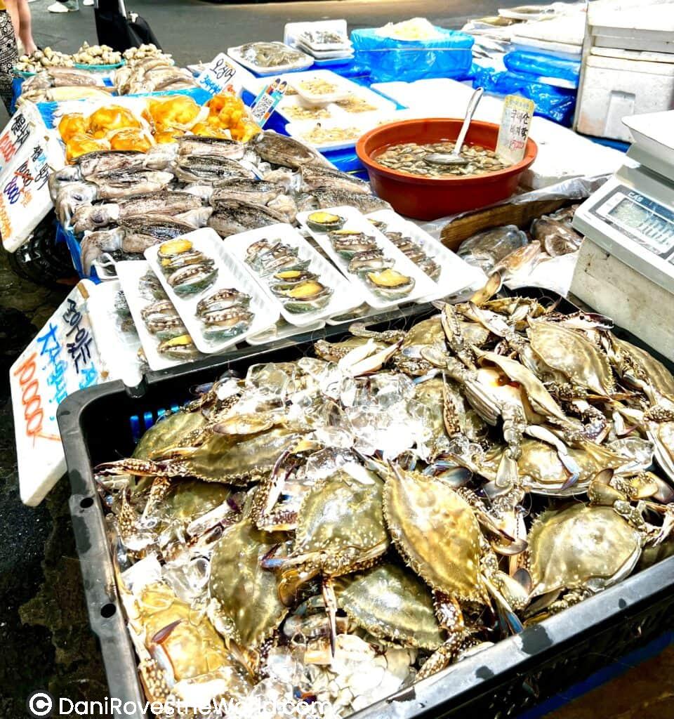 South Korea Food Markets- seafood, shellfish