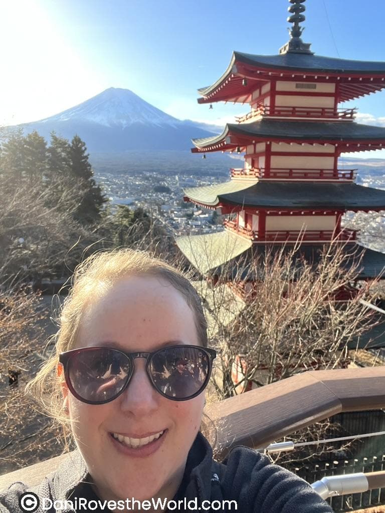 Dani at Mt Fuji in Japan in December