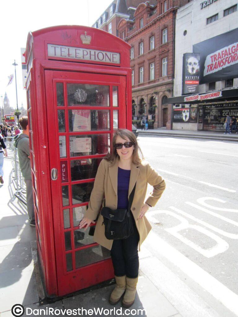 Dani at an old style Photo Booth in London 