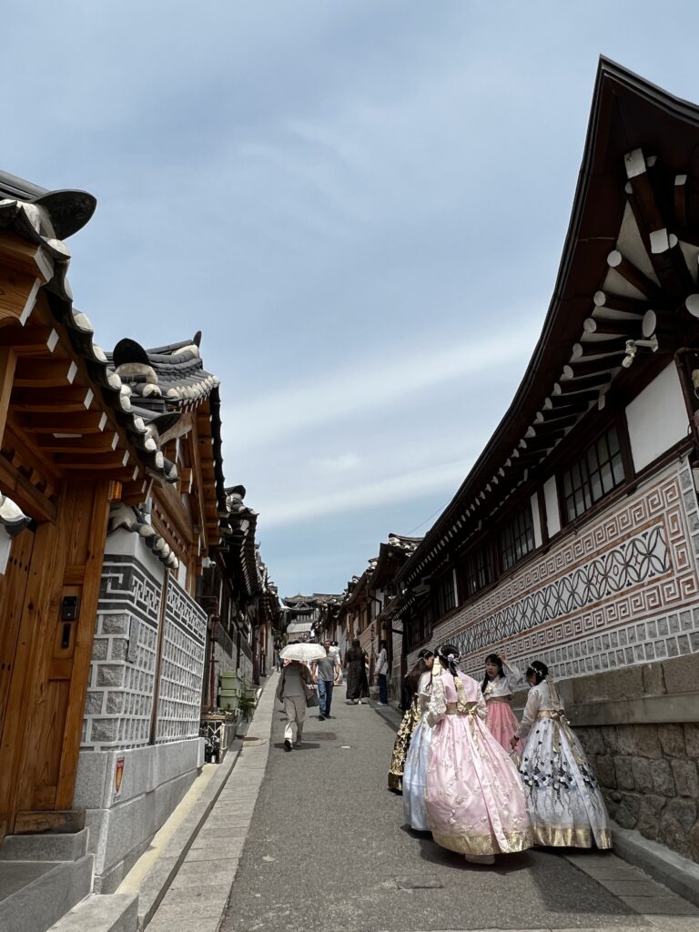 Bukchon Hanok Village is a must see on any visit to Seoul. The traditional houses are ornate and so different from the modern houses we see today.